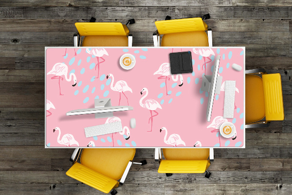 Large desk mat for children Flamingos