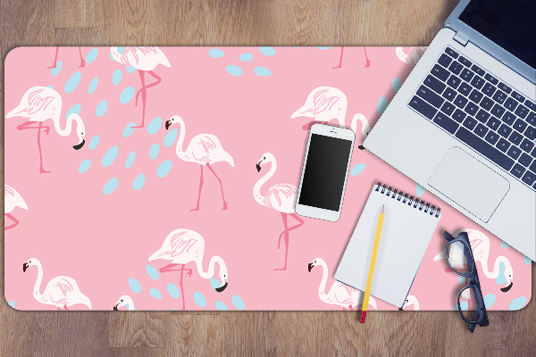 Large desk mat for children Flamingos