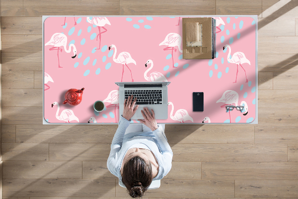 Large desk mat for children Flamingos