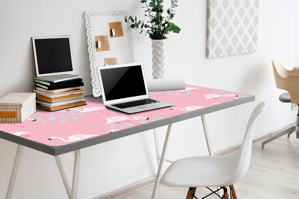 Large desk mat for children Flamingos