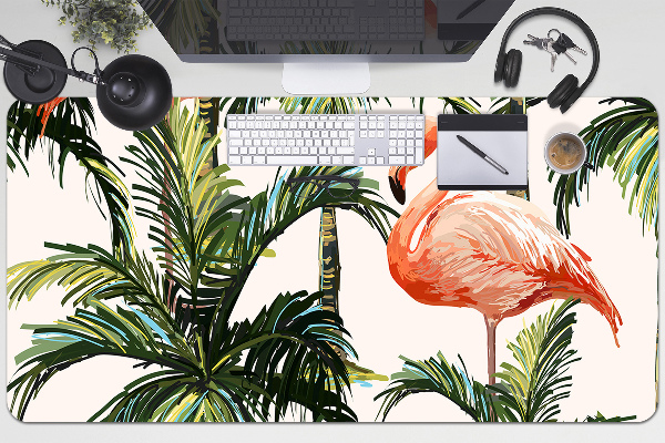 Large desk mat for children Flamingos