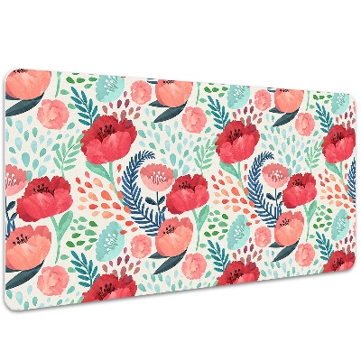 Large desk mat for children Poppies