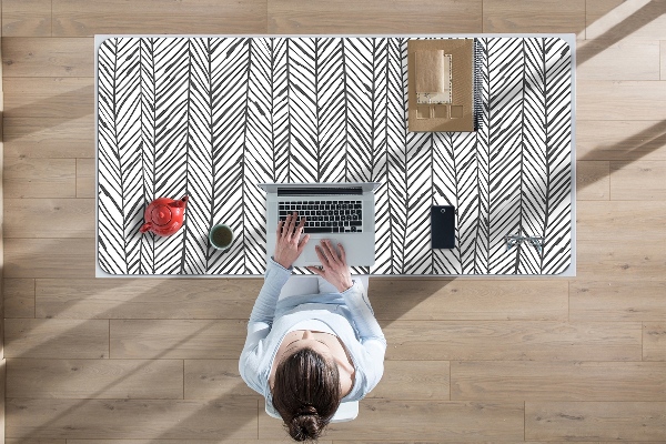 Large desk mat for children herringbone