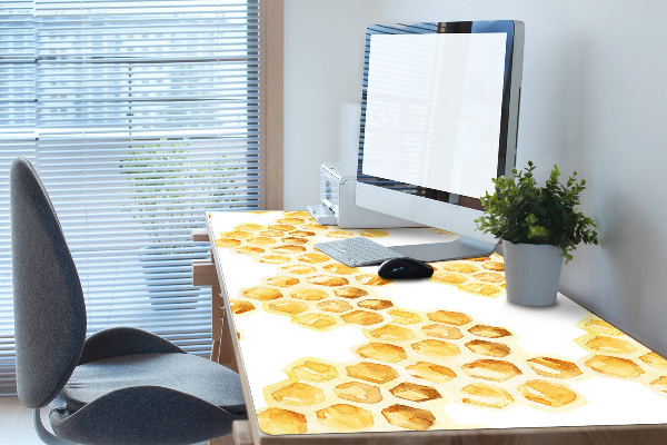 Large desk mat table protector Honeycombs
