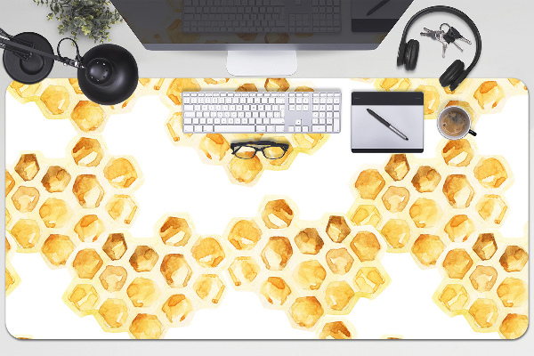 Large desk mat table protector Honeycombs