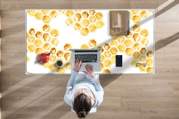 Large desk mat table protector Honeycombs