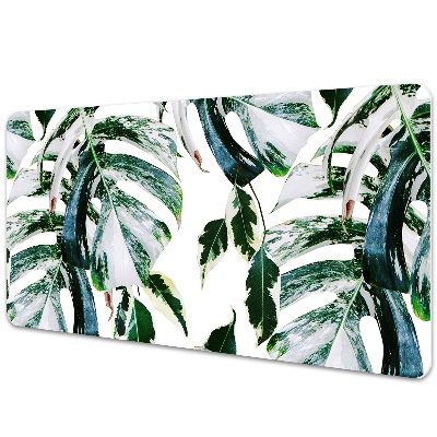 Large desk pad PVC protector palm leaves