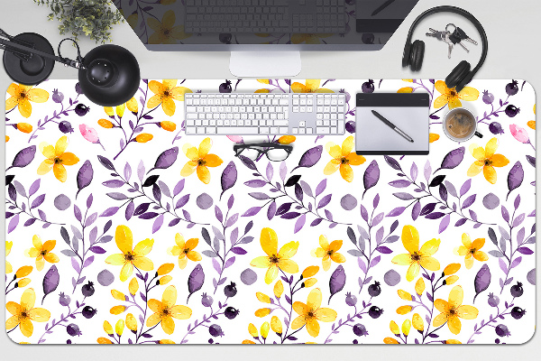 Desk mat abstract flowers
