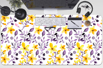 Desk mat abstract flowers