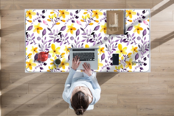 Desk mat abstract flowers