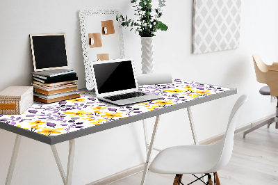 Desk mat abstract flowers