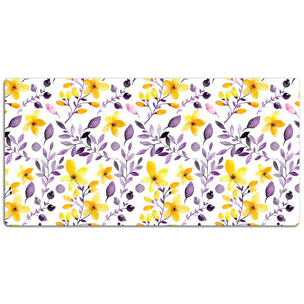 Desk mat abstract flowers