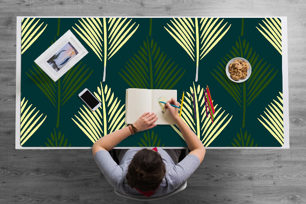Large desk pad PVC protector palm leaf