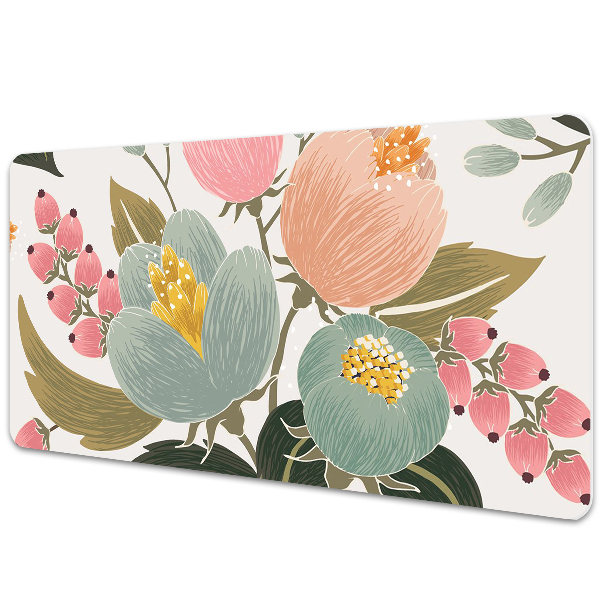 Desk pad painted flowers