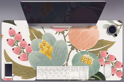 Desk pad painted flowers