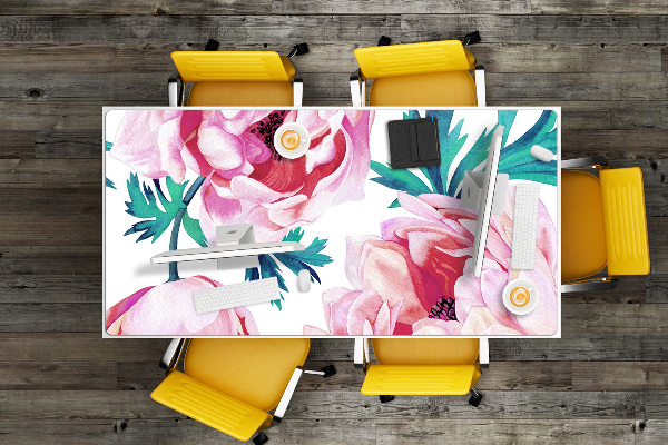 Large desk mat for children Poppy seed flower