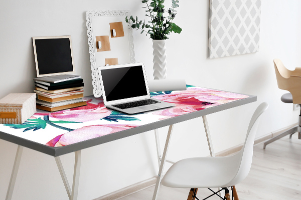 Large desk mat for children Poppy seed flower