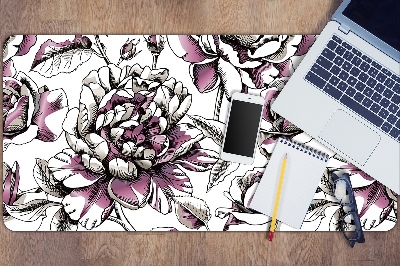 Large desk mat for children Roses