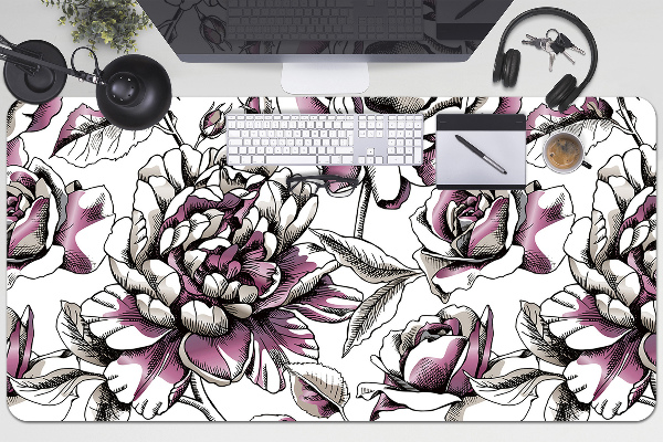 Large desk mat for children Roses