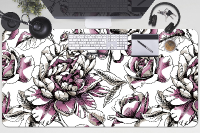 Large desk mat for children Roses