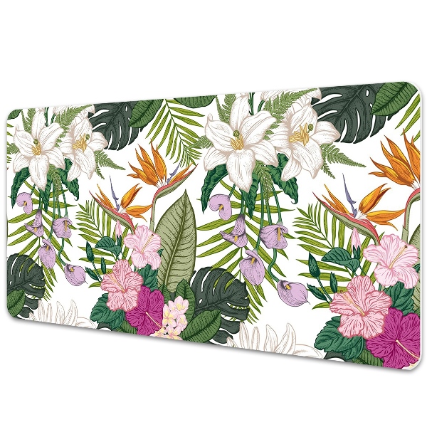 Full desk pad exotic flowers