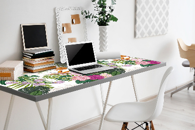 Full desk pad exotic flowers