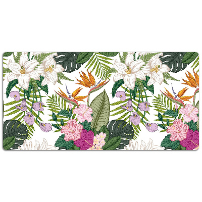 Full desk pad exotic flowers