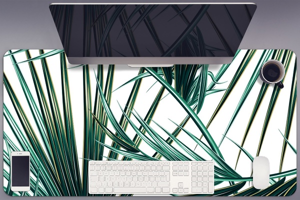 Large desk pad PVC protector palm leaf