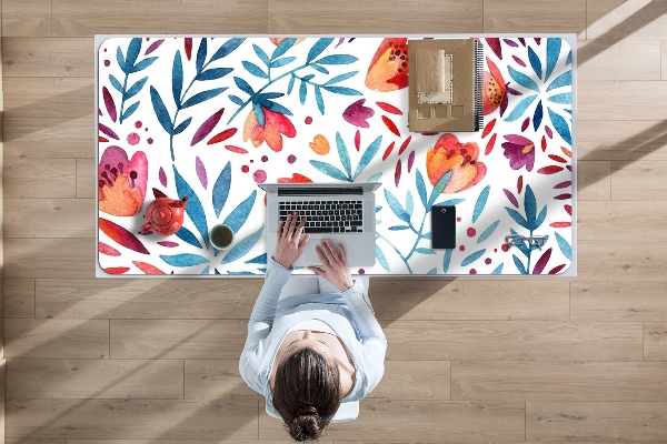 Large desk pad PVC protector vintage Poppies