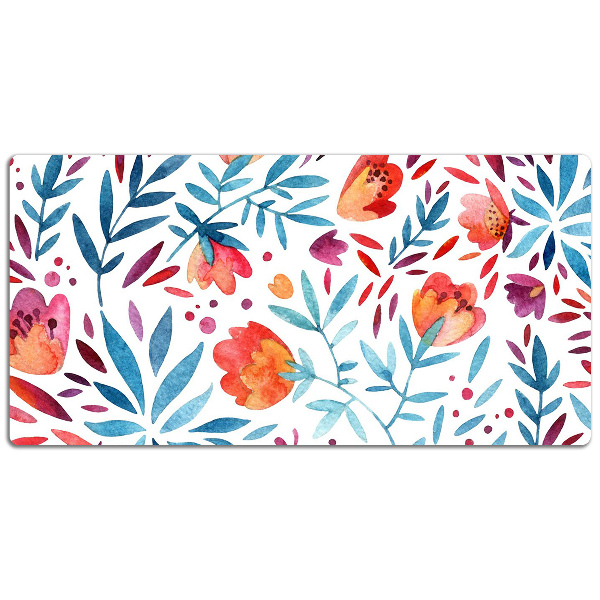 Large desk pad PVC protector vintage Poppies