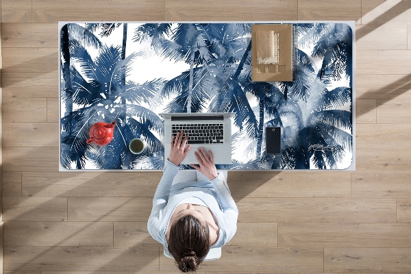 Full desk protector tropical palm trees