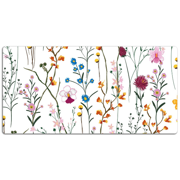 Large desk pad PVC protector Field flowers