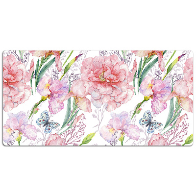 Full desk mat Peonies flowers