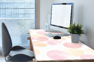 Full desk protector pastel dots