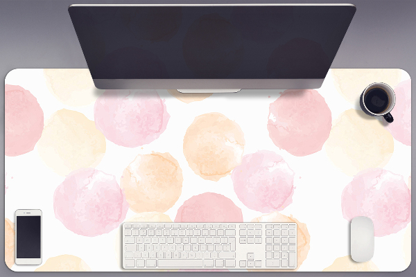 Full desk protector pastel dots