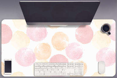 Full desk protector pastel dots