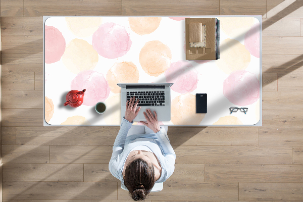 Full desk protector pastel dots