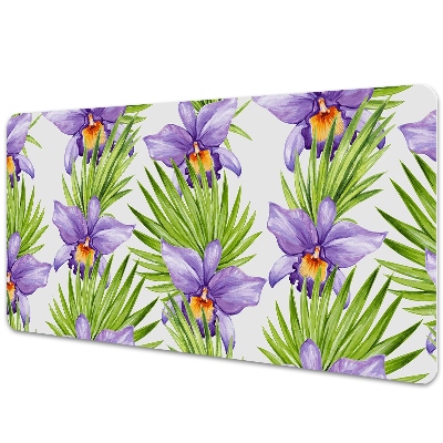 Full desk pad purple flowers