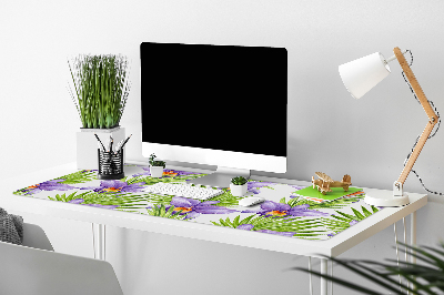 Full desk pad purple flowers