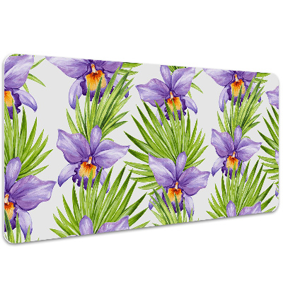 Full desk pad purple flowers