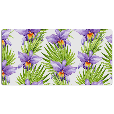 Full desk pad purple flowers