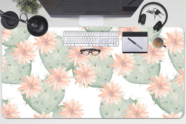 Large desk mat table protector Mexico cactus