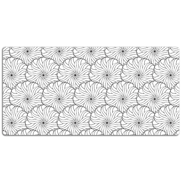 Full desk mat drawn flower
