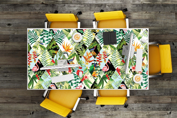 Full desk mat Flowers and birds