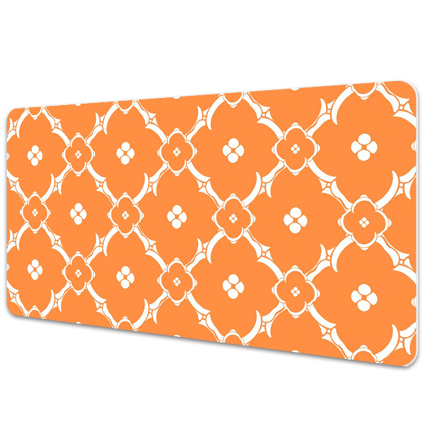 Desk mat orange flowers