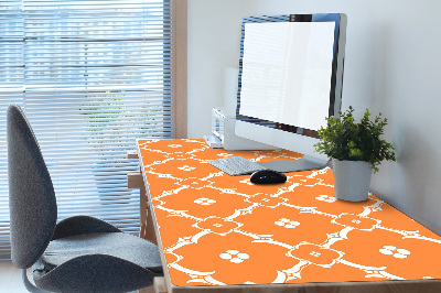 Desk mat orange flowers