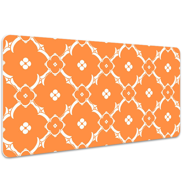 Desk mat orange flowers