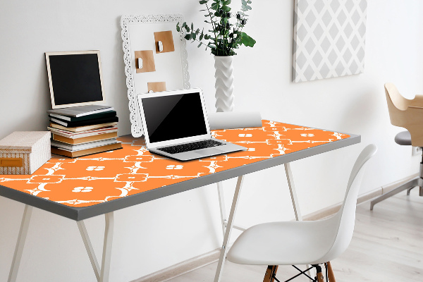 Desk mat orange flowers