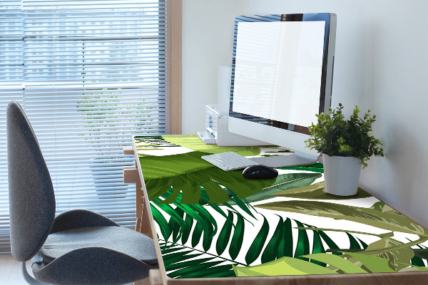 Full desk pad tropical leaves