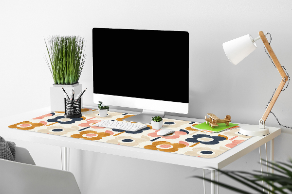 Large desk mat for children flowers